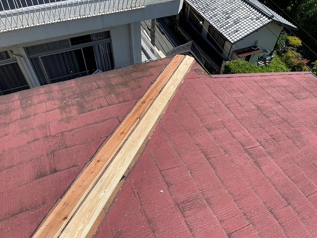 西宮市　棟木下地施工